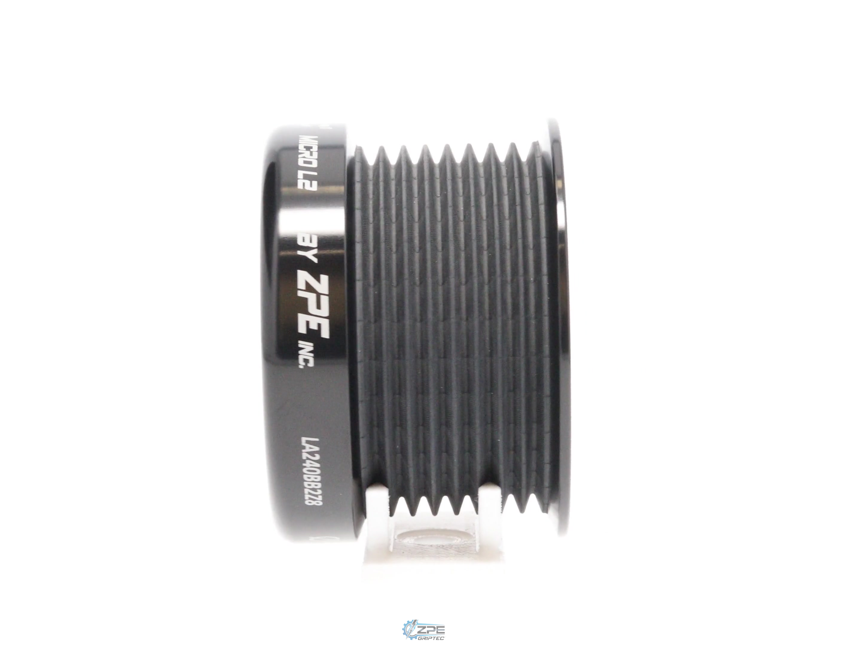 2.40" 8 Rib ZPE GripTec® 2pc LPE LSA L2 Black Pulley Only
